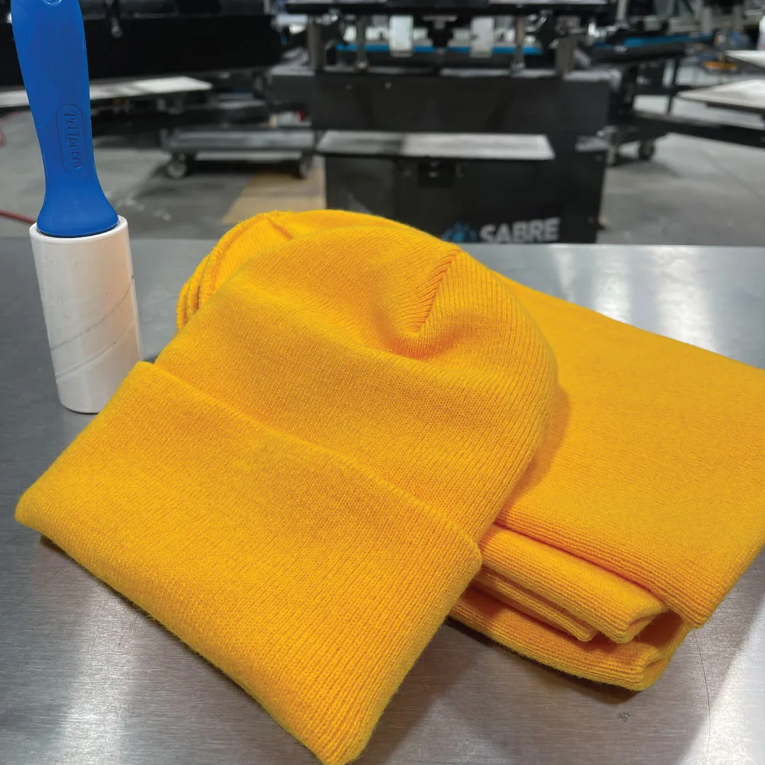 6 Gold Cuffed Beanies