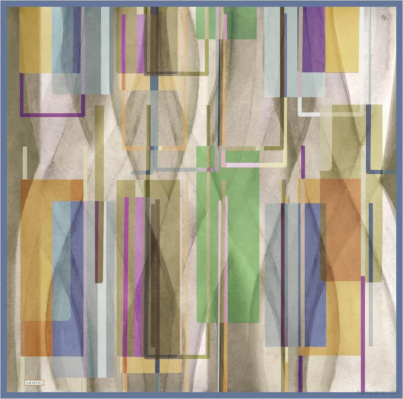 Armine Gemini Abstract Silk Scarf #37