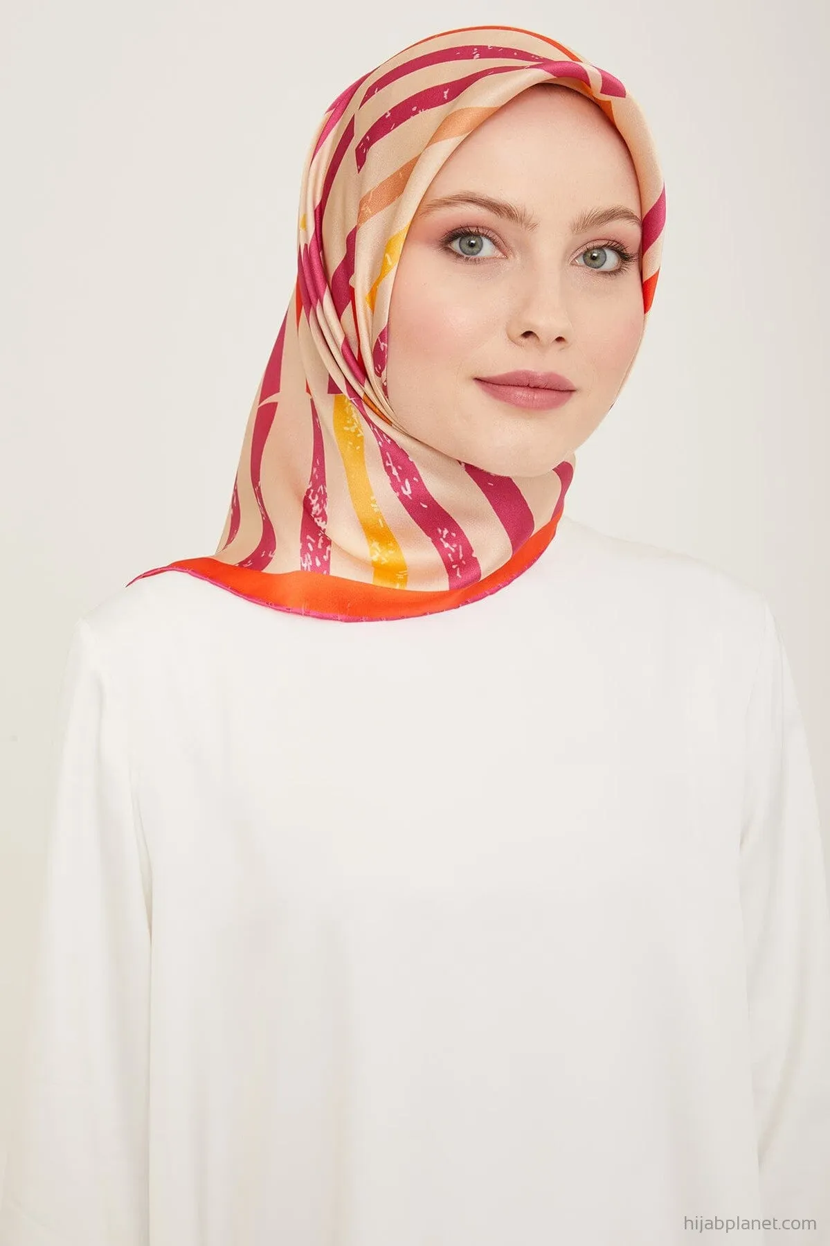 Armine Geometric Silk Scarf #50