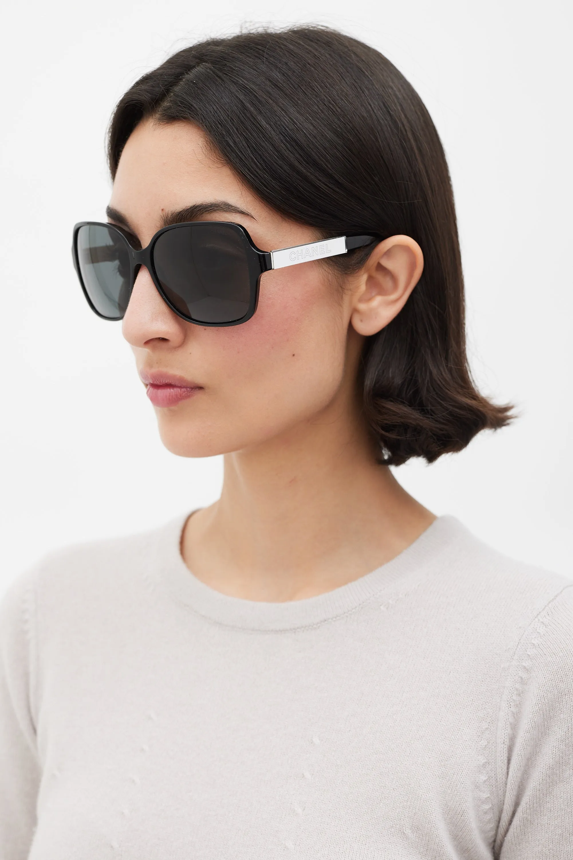 Black Oversized 5168 Collection Miroir Sunglasses
