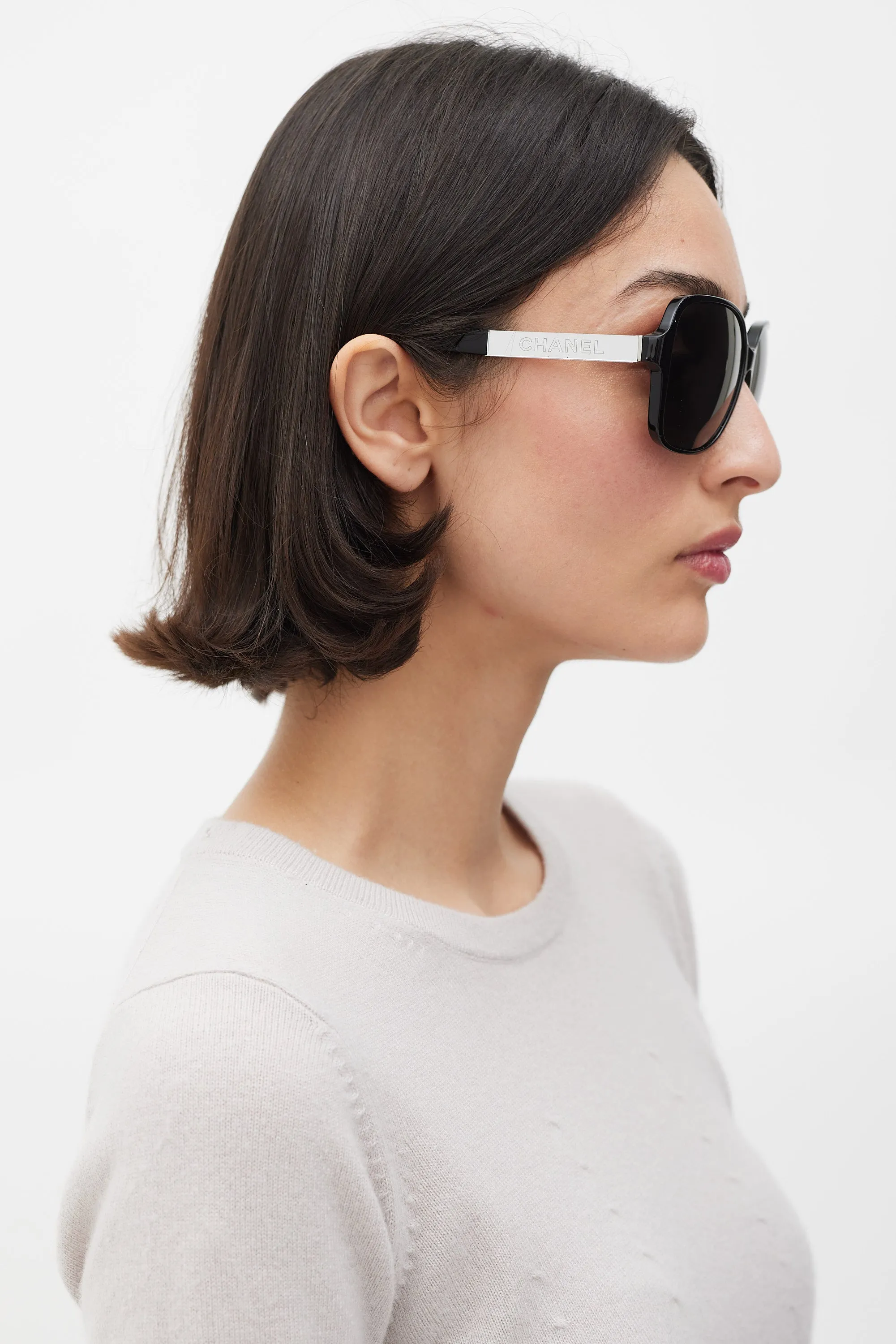 Black Oversized 5168 Collection Miroir Sunglasses
