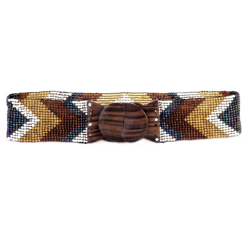 Dian Gold Beaded Belt