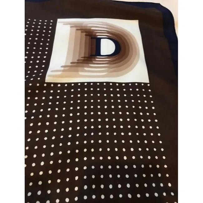 Dior Browns Blues White Christian Dior Scarf
