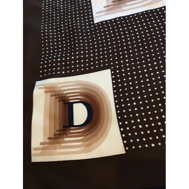 Dior Browns Blues White Christian Dior Scarf