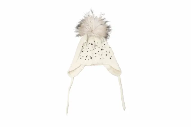 Kids Beanie w/Ear Cover- Black **Clearance Sale**