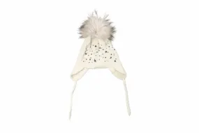 Kids Beanie w/Ear Cover- Cream **Clearance Sale**