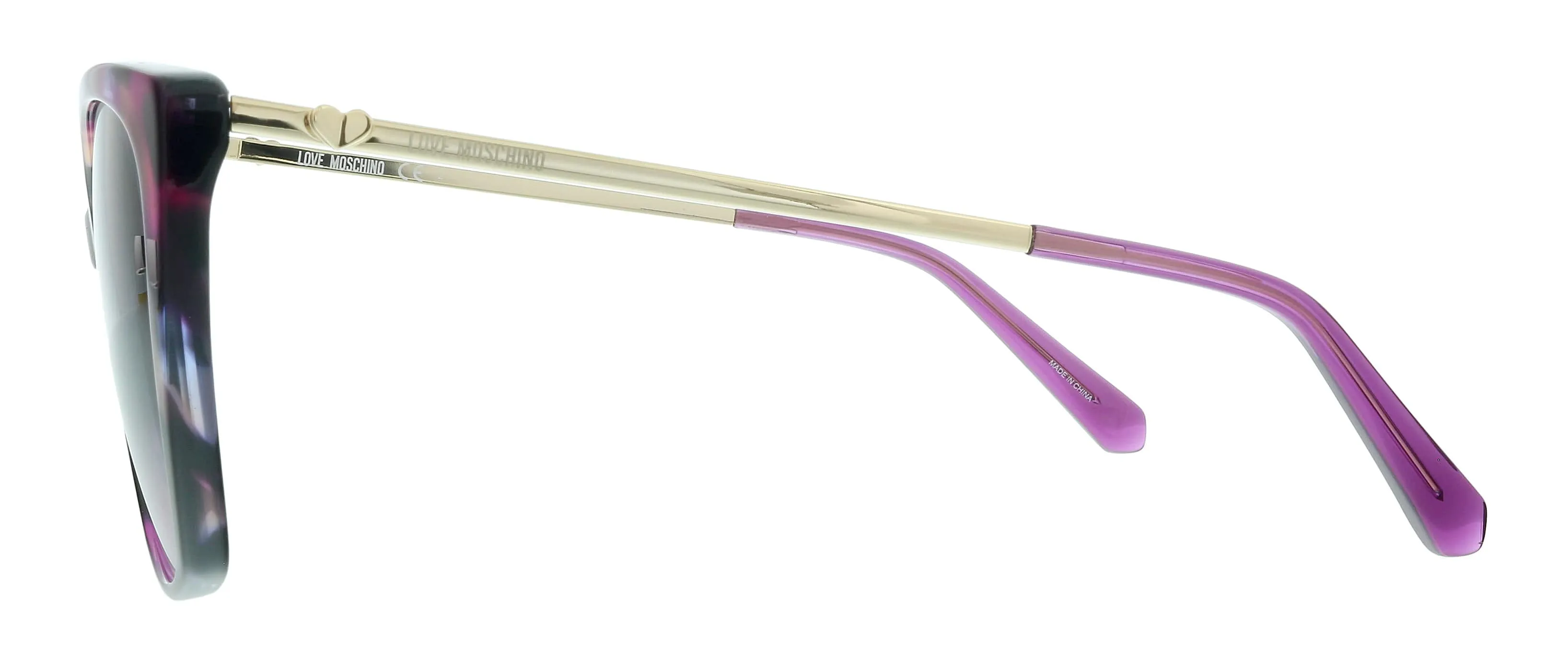 Love Moschino MOL018/S I4 0AY0 Havana Violet Square Sunglasses