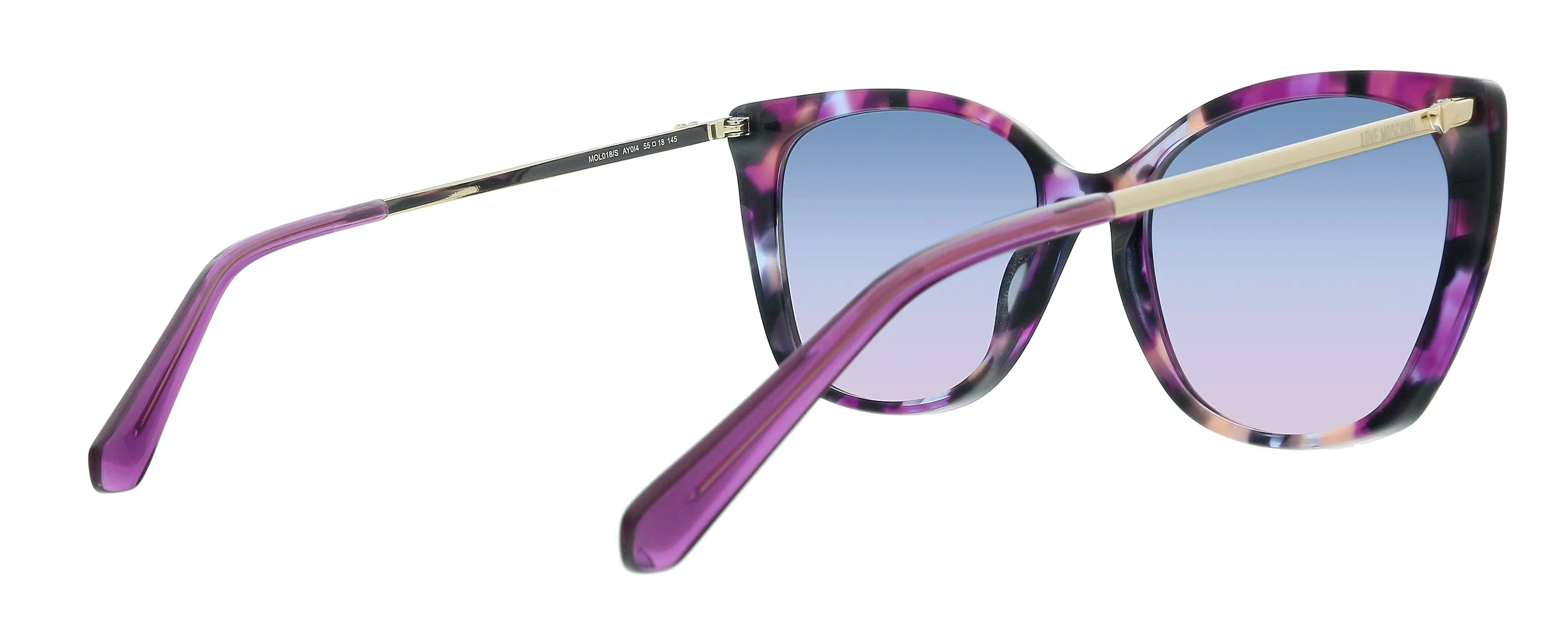 Love Moschino MOL018/S I4 0AY0 Havana Violet Square Sunglasses