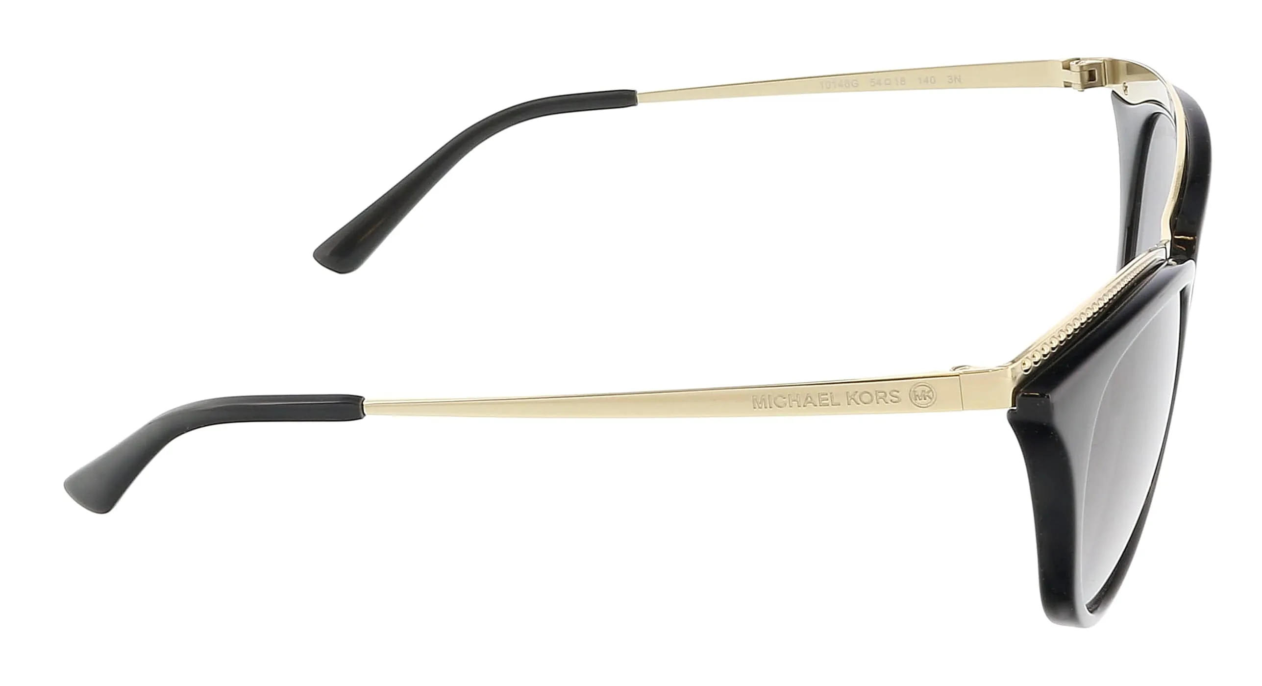 Michael Kors 0MK1065 10148G54 Azur Cat Eye Full Rim Light Gold/Black Sunglasses
