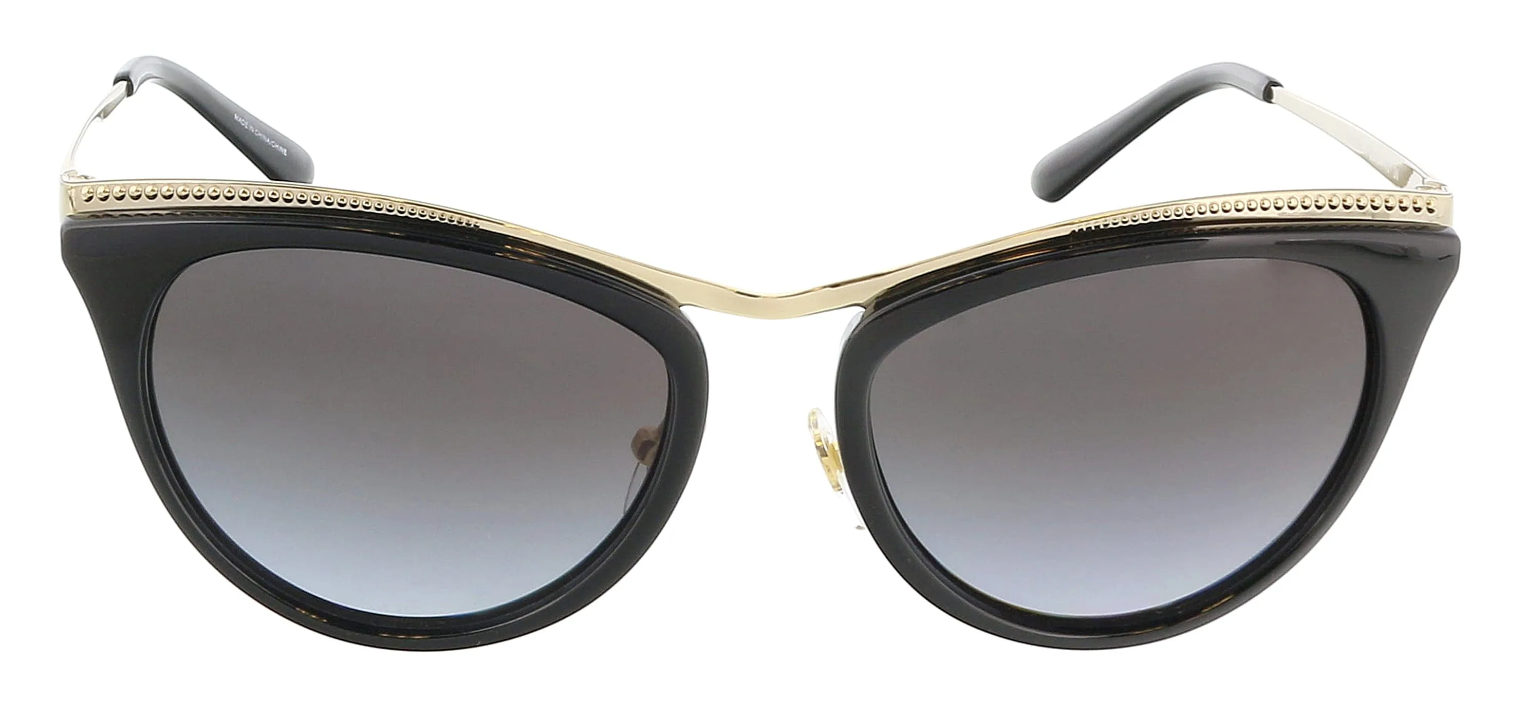 Michael Kors 0MK1065 10148G54 Azur Cat Eye Full Rim Light Gold/Black Sunglasses