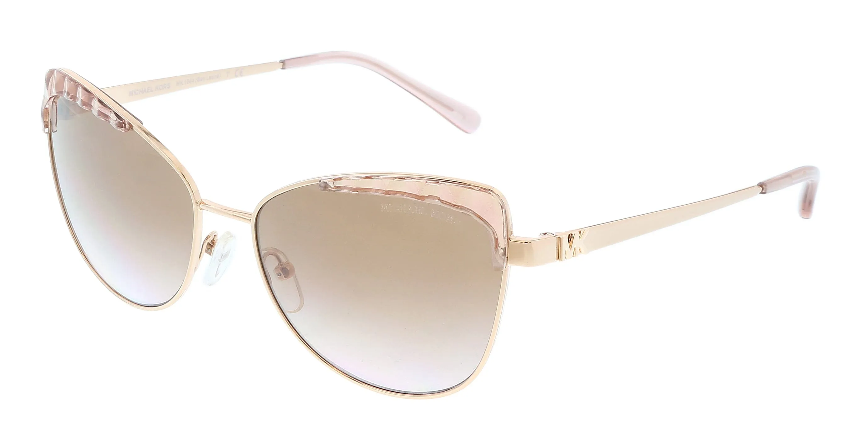 Michael Kors 0MK1084 110813 Rose Gold Glitter Cat Eye Full Rim Sunglasses