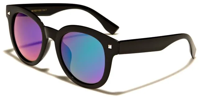 Mirror Lens Cat Eye Retro Sunglasses For Women