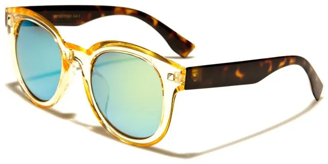Mirror Lens Cat Eye Retro Sunglasses For Women