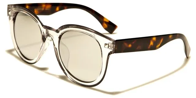 Mirror Lens Cat Eye Retro Sunglasses For Women