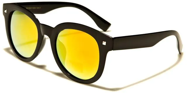 Mirror Lens Cat Eye Retro Sunglasses For Women