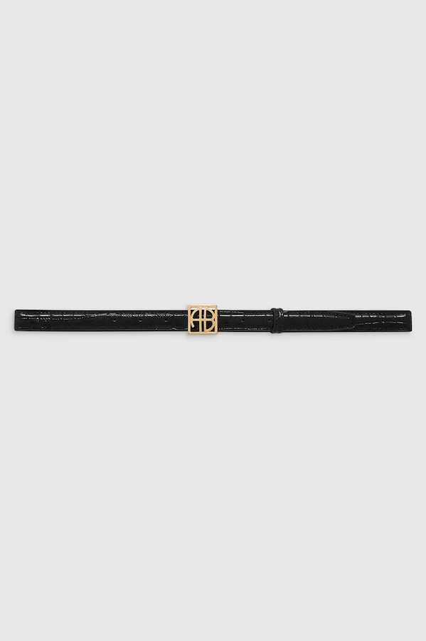 MONOGRAM BELT - BLACK EMBOSSED