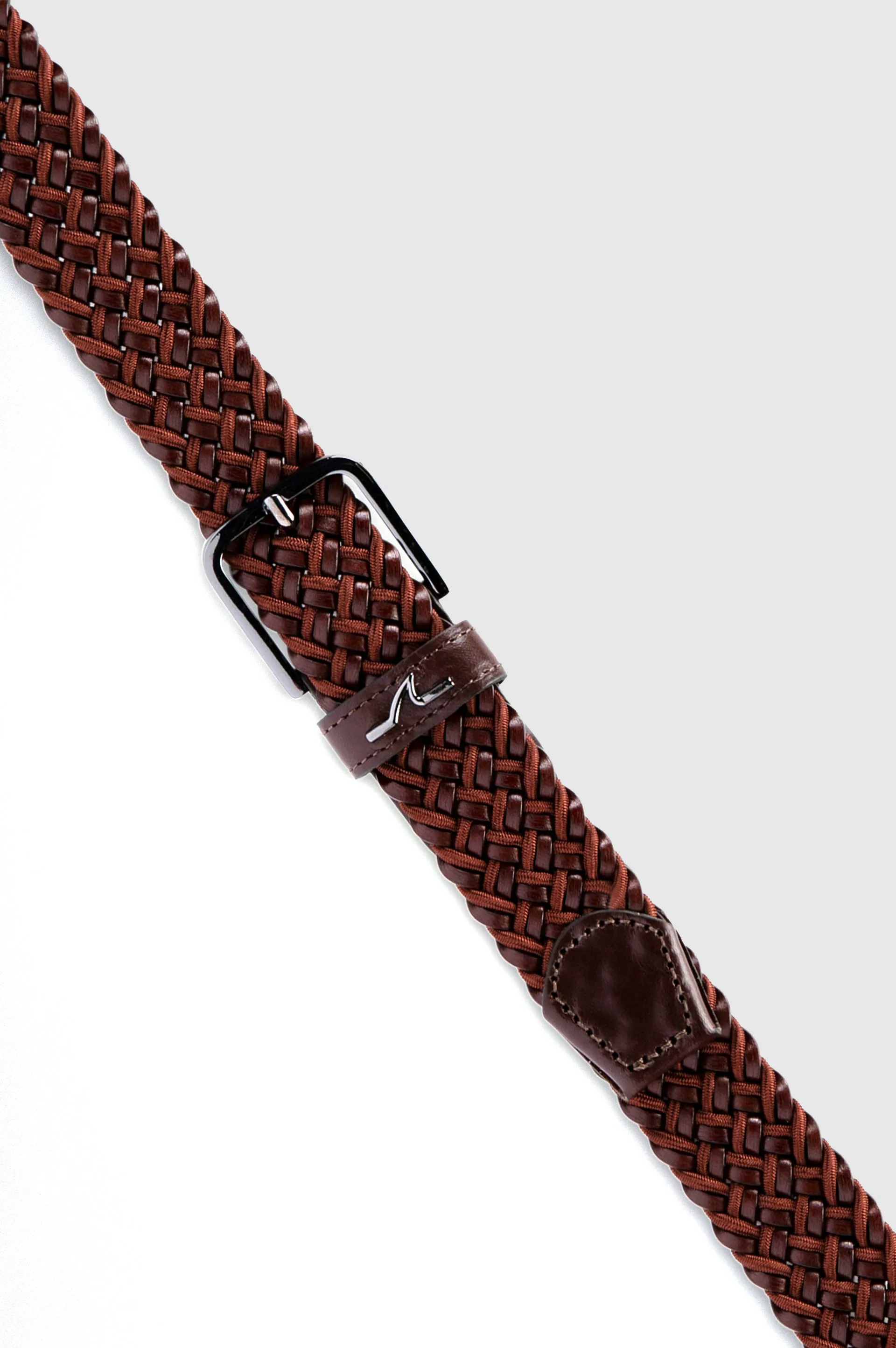 Paul & Shark Leather Trimmed Elastic Belt | Tan