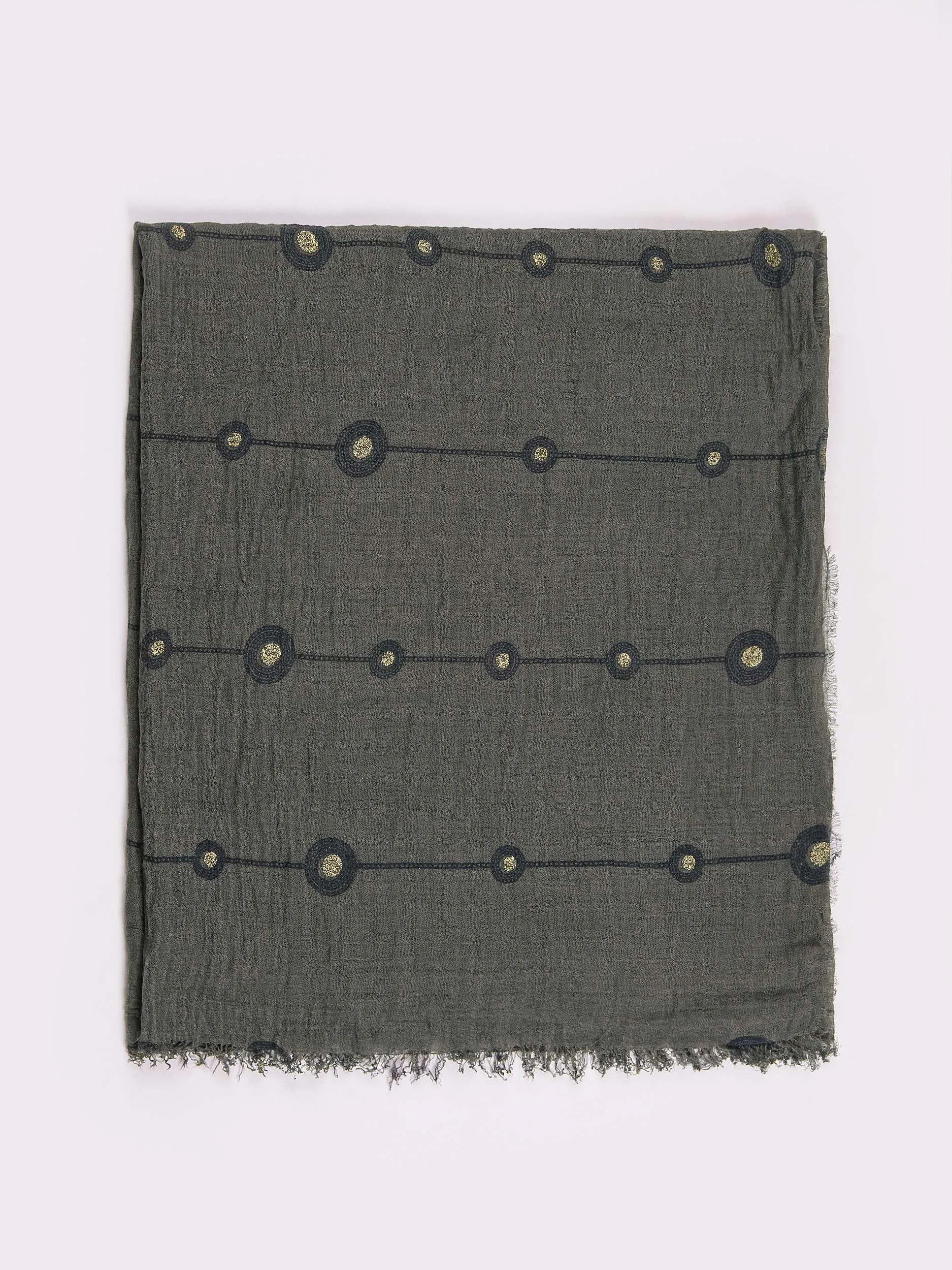 Printed Glitter Viscose Scarf