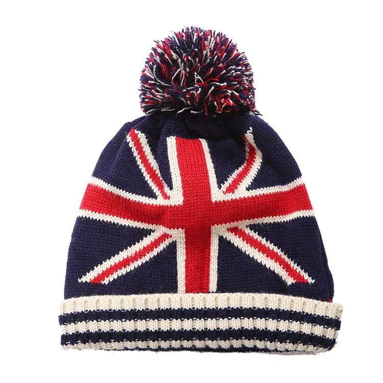 Unisex Fashion Warm Knitted US Flag Beanies Skullies