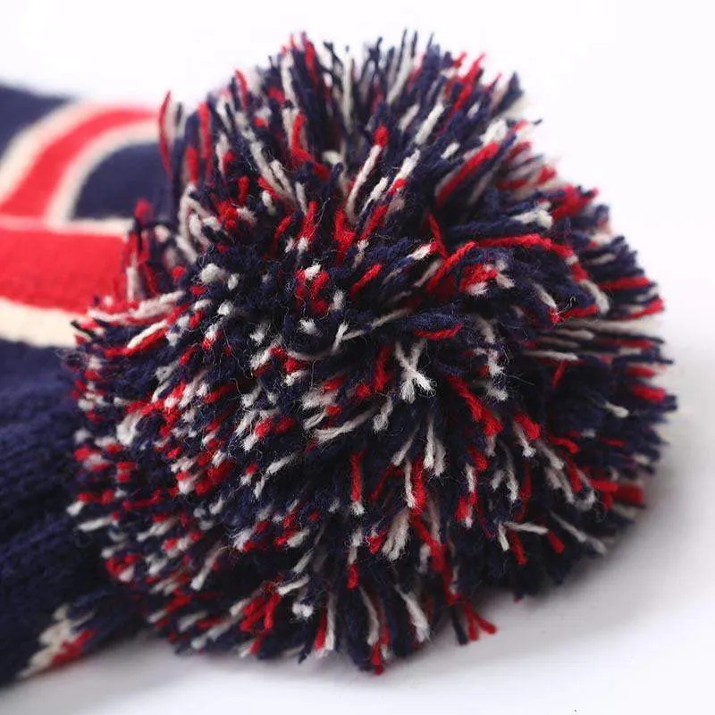 Unisex Fashion Warm Knitted US Flag Beanies Skullies