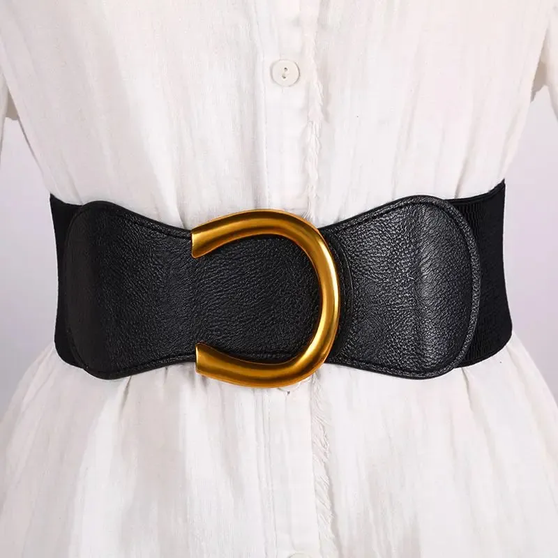 Wide Elastic Waist Belt